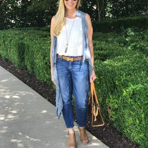 Blue Sleeveless Kimono | Size Small